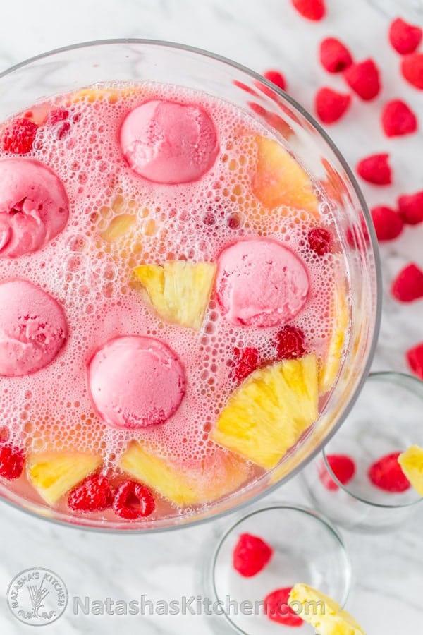 Non-Alcoholic Berry Citrus Sherbet Punch