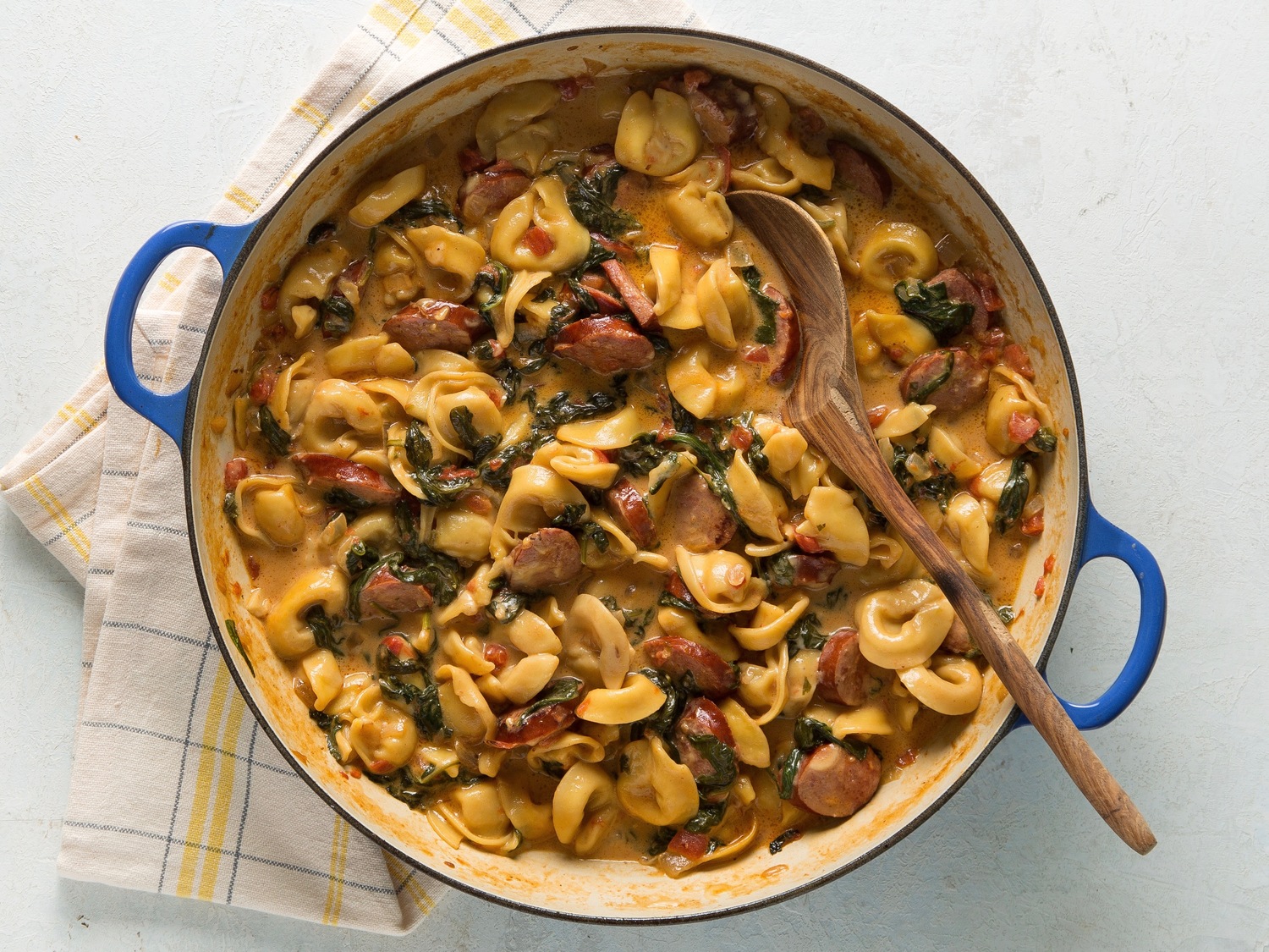 Three-Ingredient Chicken Sausage Tortellini Skillet