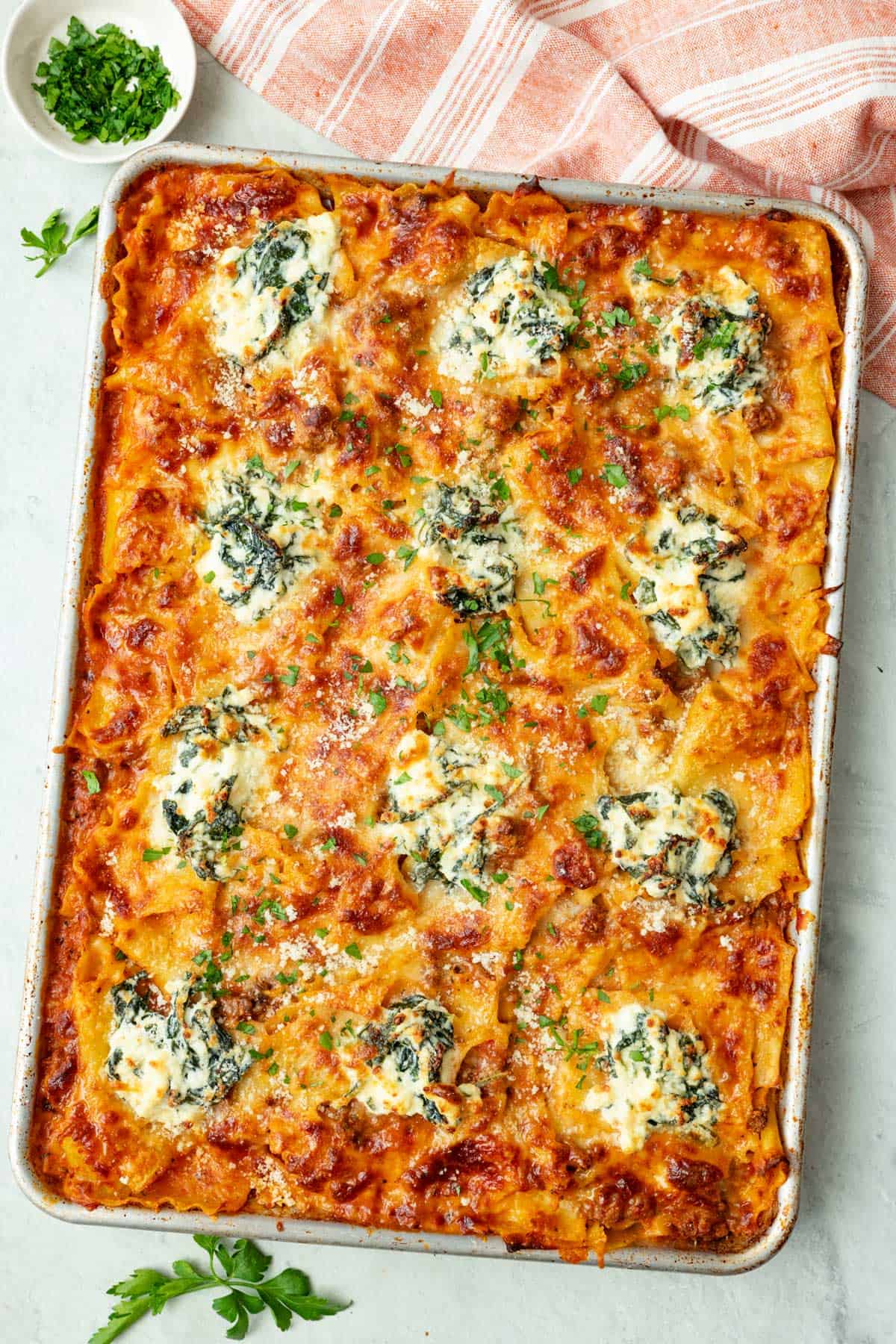 Sheet Pan Lazy Lasagna Casserole