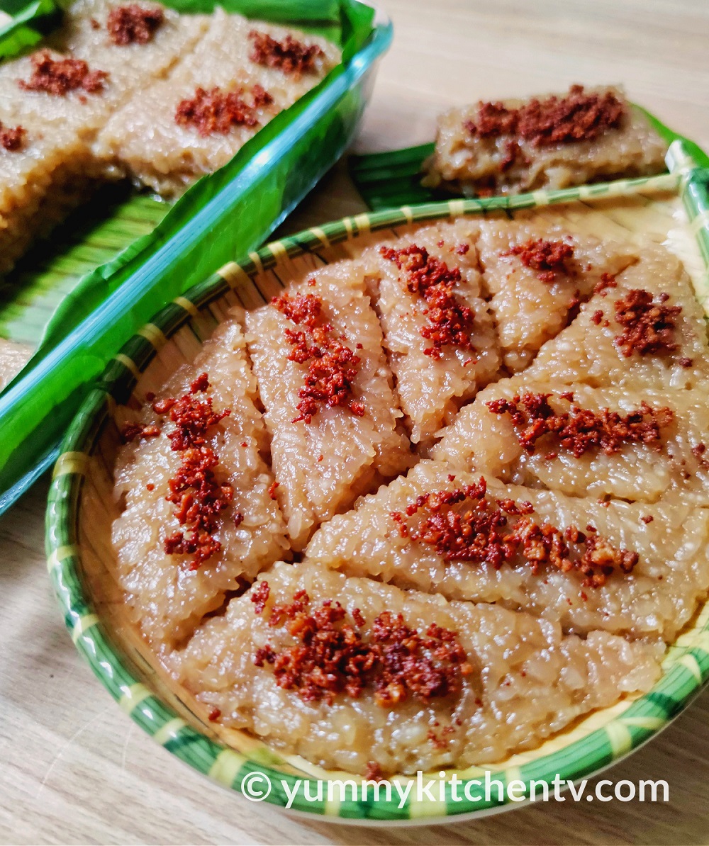 Brown Sugar and Coconut Milk Biko with Latik Topping