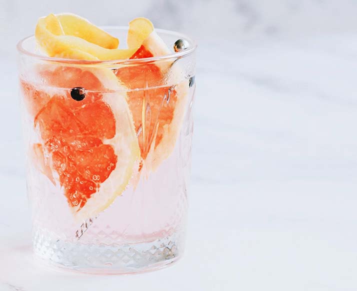 Rocky Steps Citrus Fizz with Grapefruit and Basil