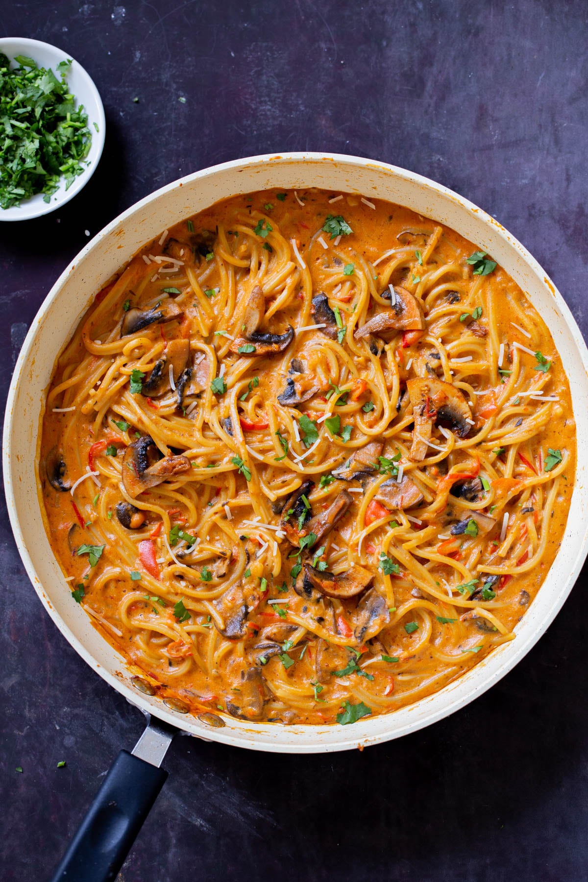 Harissa-Spiced Chickpea and Tomato Pasta
