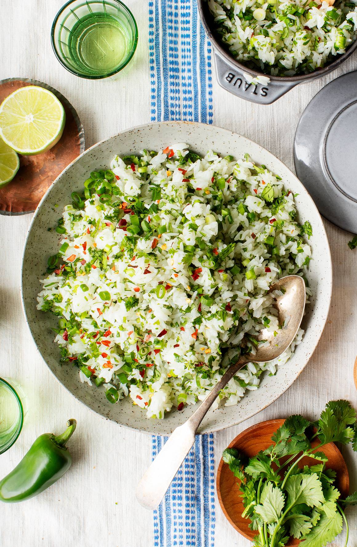 Charred Red Pepper and Cilantro Lime Rice Bowl