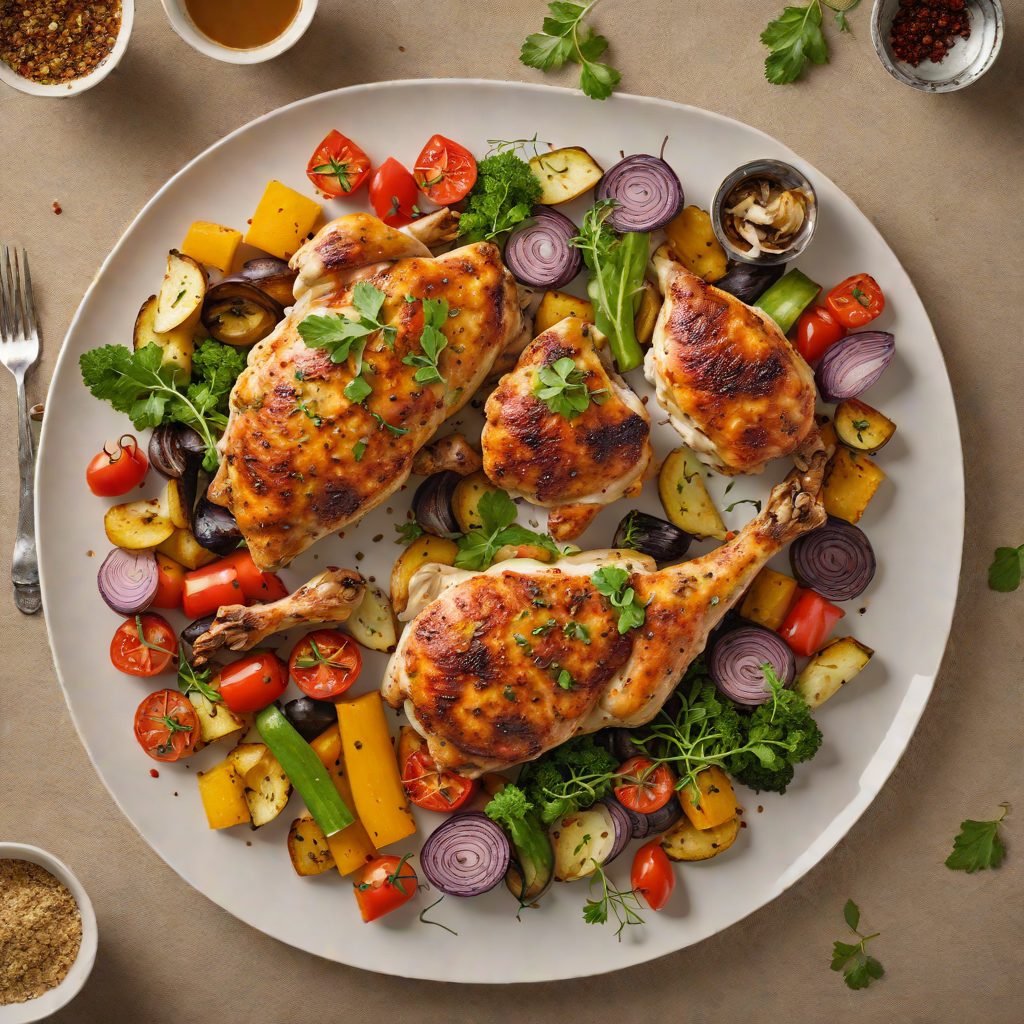 One-Pan Spiced Chicken with Roasted Vegetables