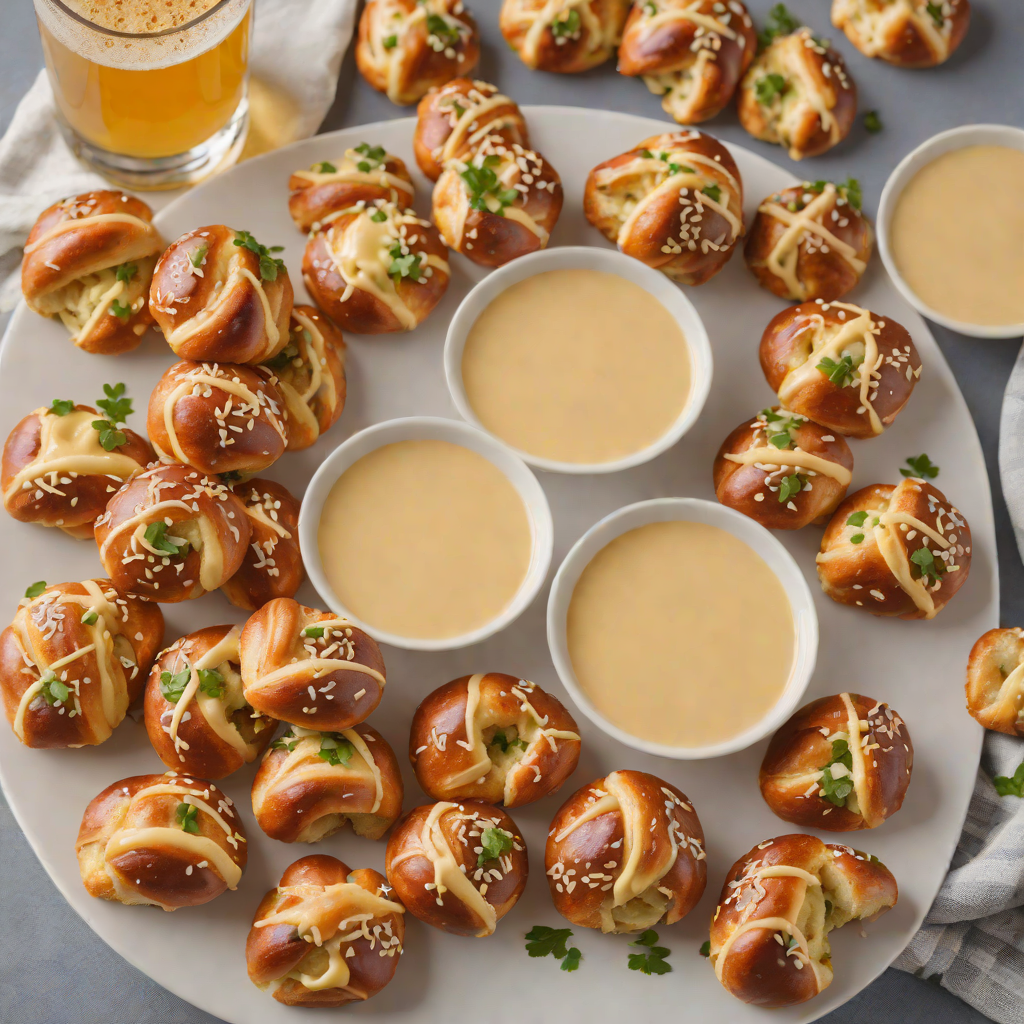 Game Day Soft Pretzel Bites with Beer Cheese Dip