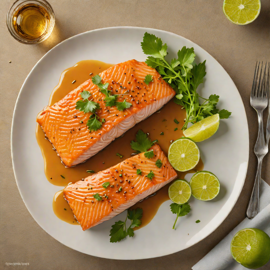 Pan-Seared Salmon with Honey-Lime Glaze