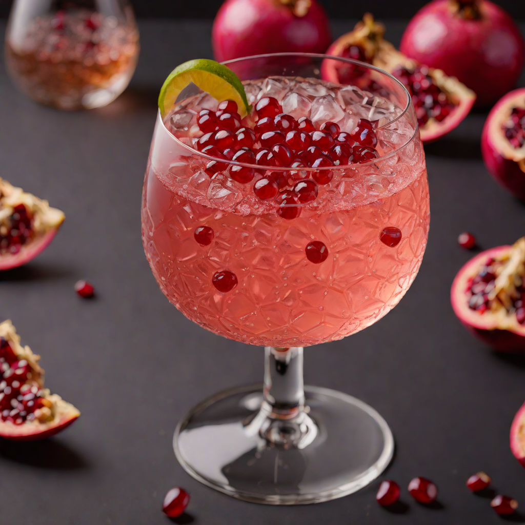 Sparkling Pomegranate Vodka Sour