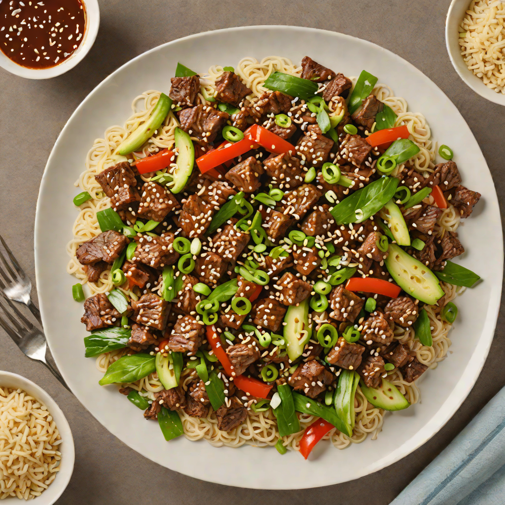 Korean-Inspired Spicy Beef Stir-Fry with Scallions and Sesame