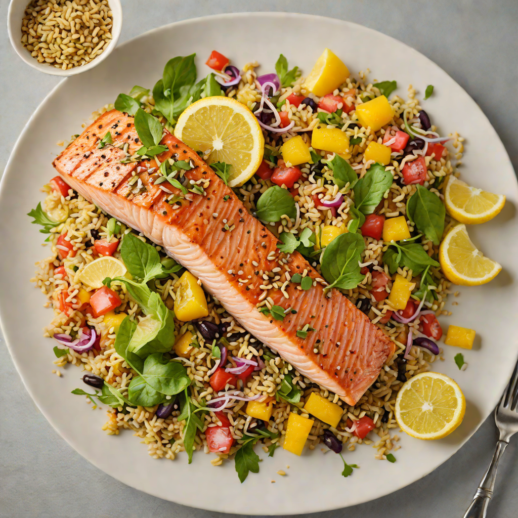 Grilled Citrus-Marinated Salmon with Quinoa Salad