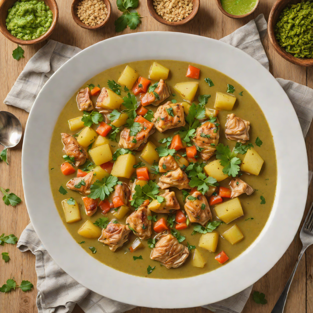 Bolivian Chicken Stew with Potatoes and Aji Verde