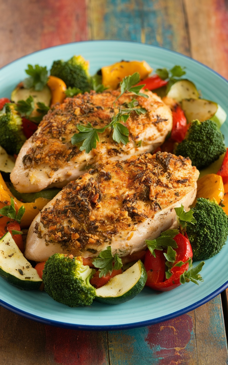 Smith's Herb-Crusted Chicken with Roasted Vegetables