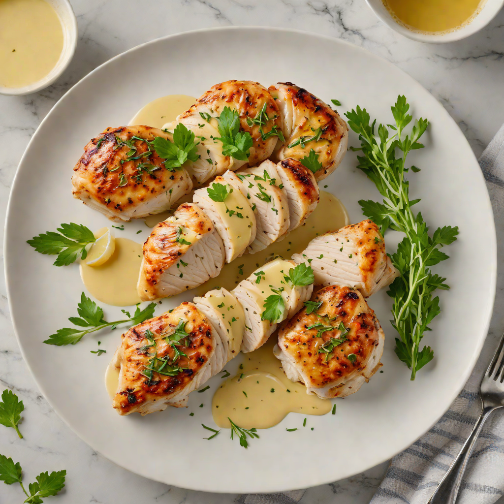 Pan-Seared Chicken with Boneless Garlic Herb Butter