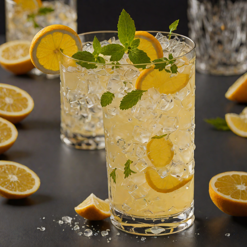 Citrus-Ginger Vodka Fizz in a Highball Glass
