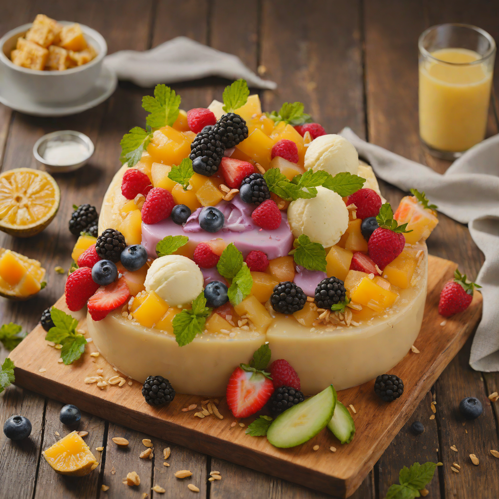 Halo-Halo with Mixed Fruits and Creamy Leche Flan