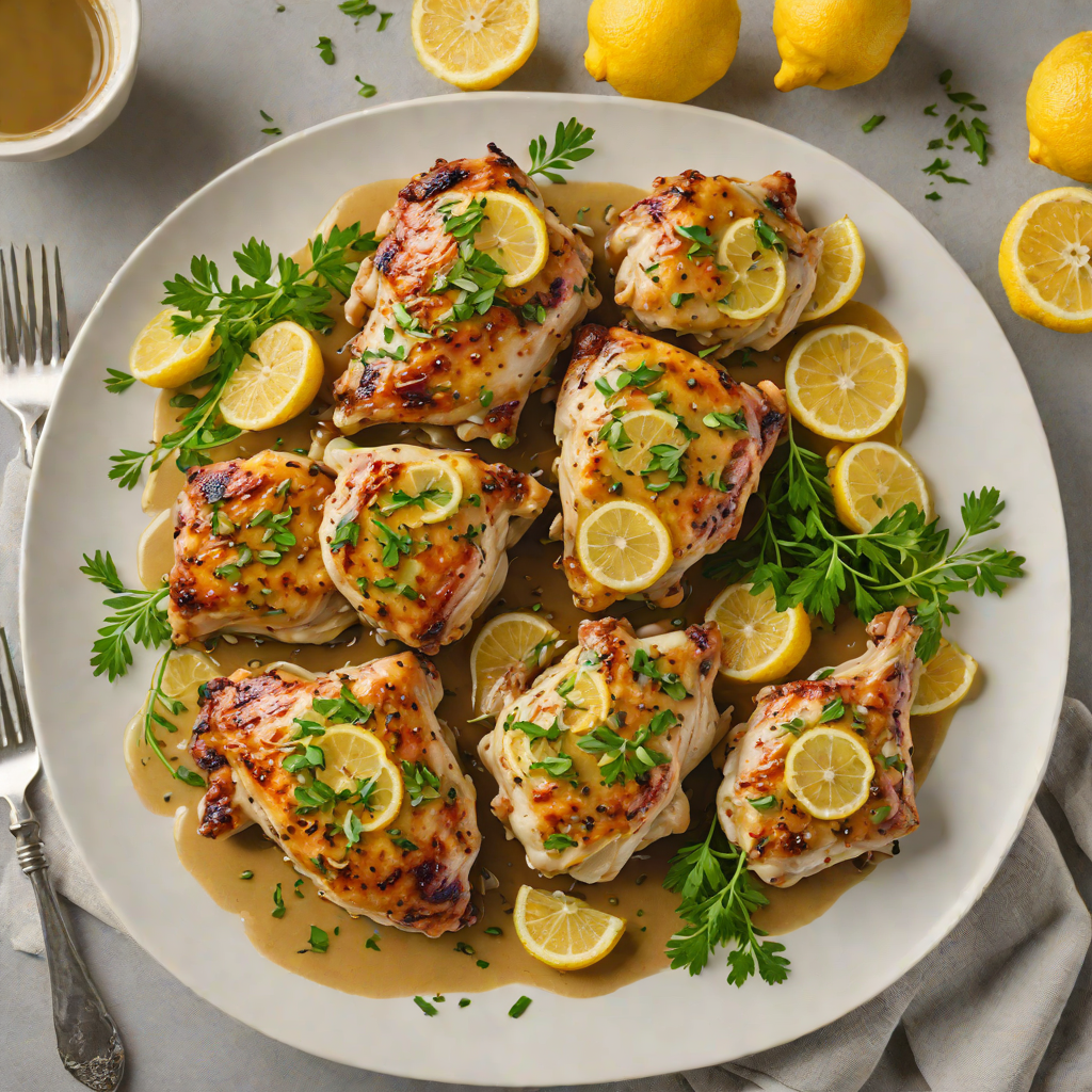 Tangy Lemon-Garlic Chicken Thighs with Herb Pan Sauce