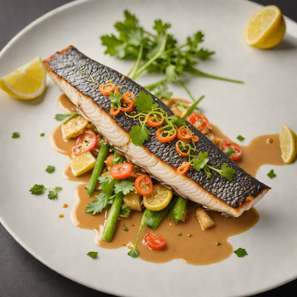 Pan-Seared Sea Bass with Thai Lemongrass Sauce