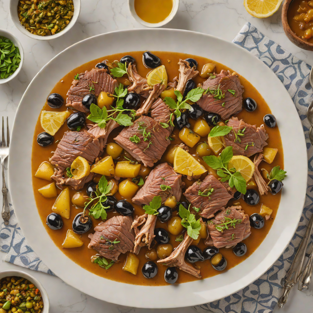 Roast Lamb Tagine with Preserved Lemon and Olives