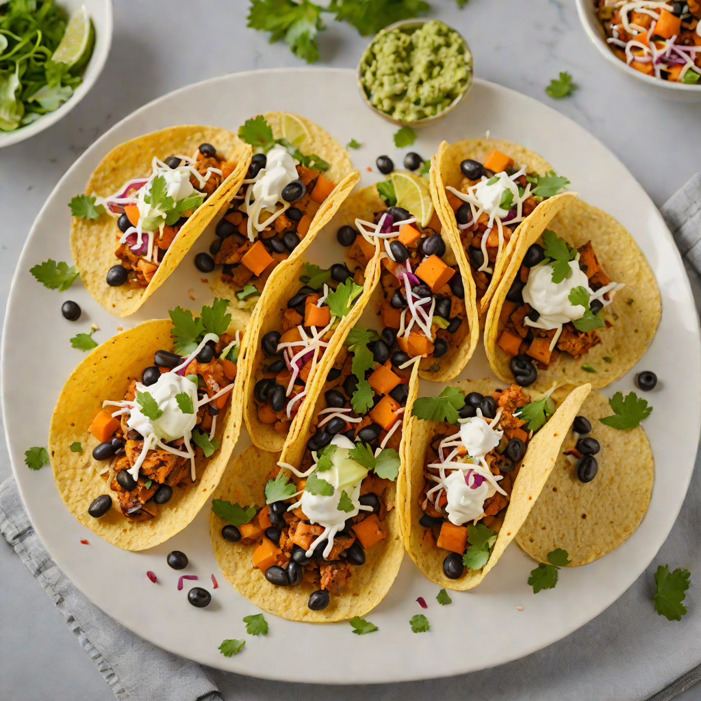 Spiced Fun Band-Inspired Sweet Potato and Black Bean Tacos