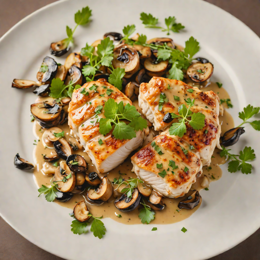Pan-Seared Chicken with Regional Mushroom and Herb Sauce