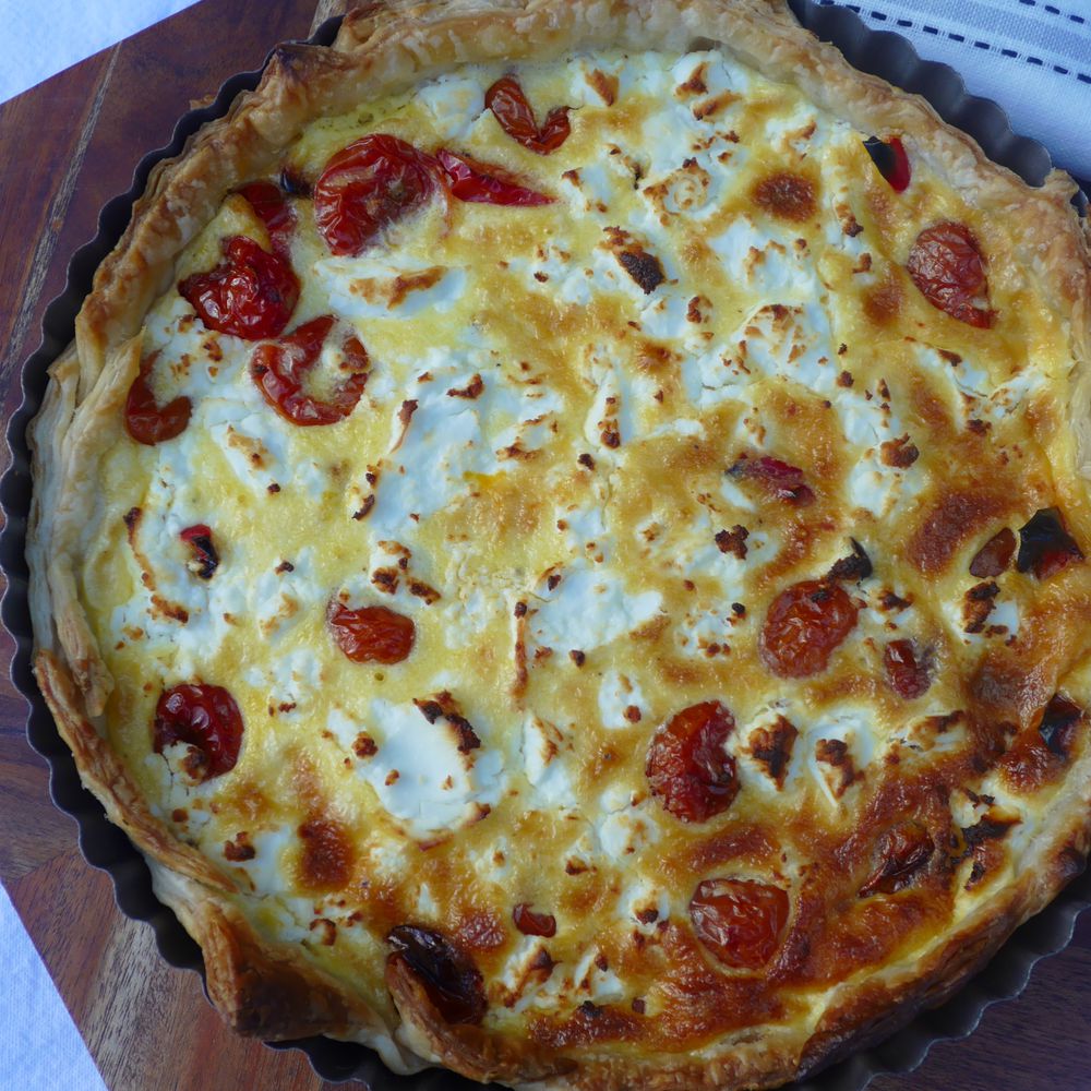 Aperol-Orange Roasted Vegetable Tart with Goat Cheese