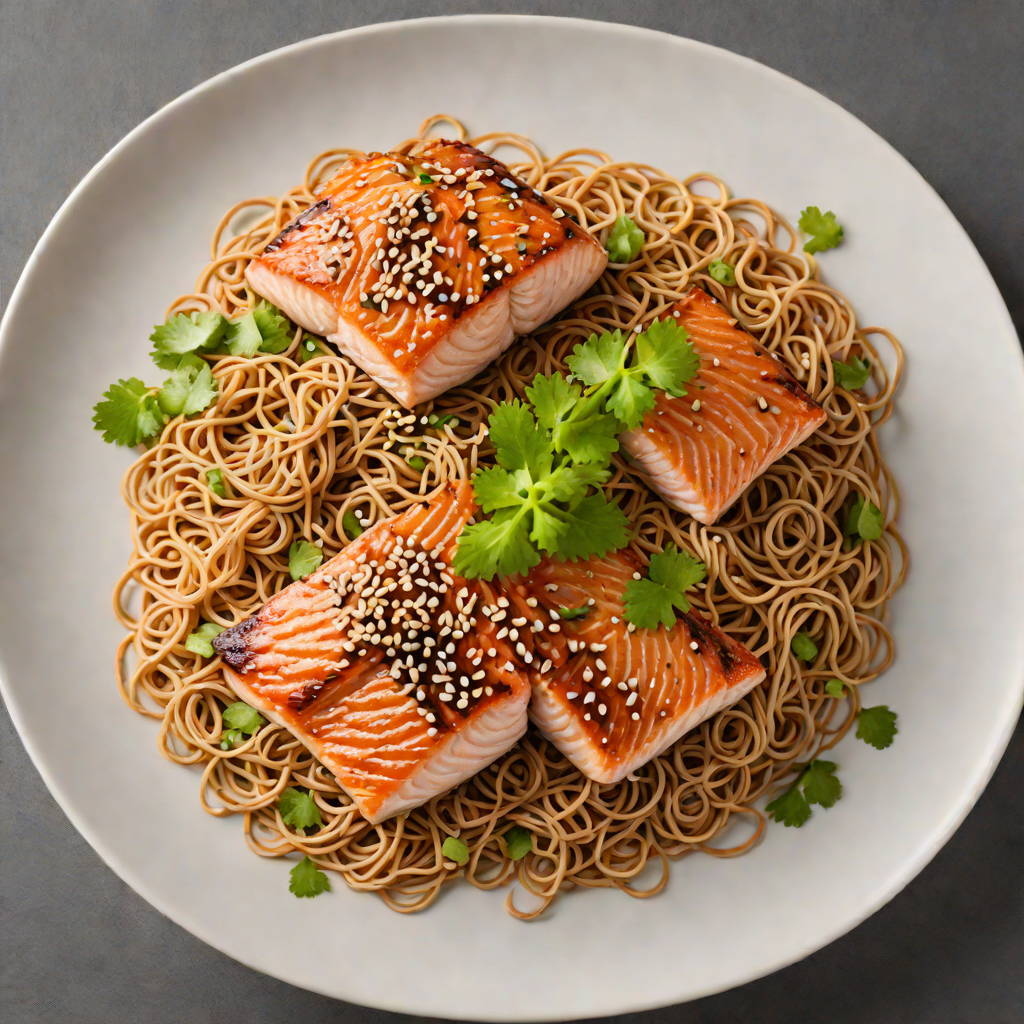Honey-Soy Glazed Salmon with Sesame Soba Noodles