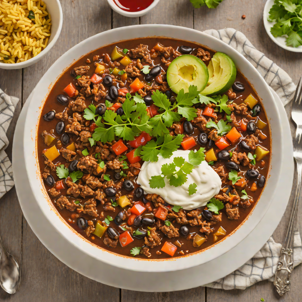 One-Pot Spicy Mexican Beef and Black Bean Chili