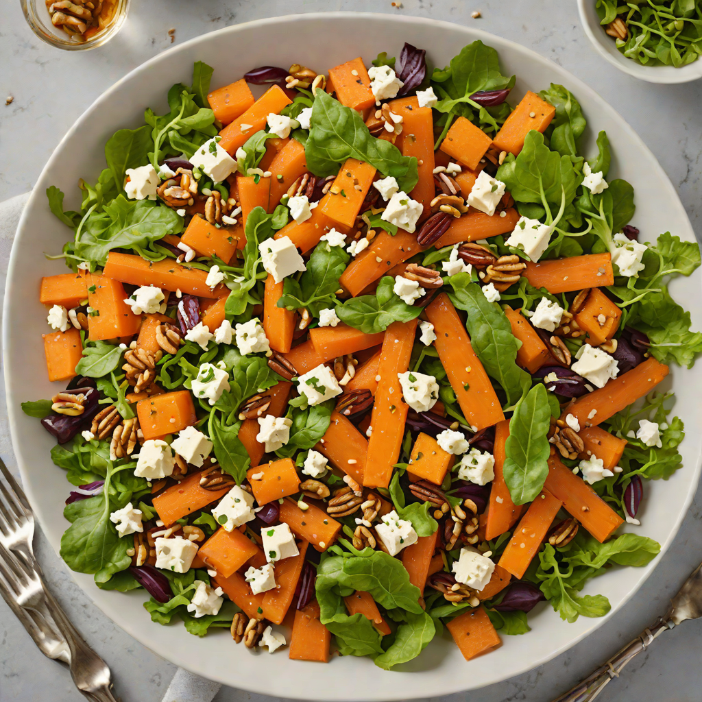 Honey-Roasted Carrot and Feta Salad with Toasted Walnuts