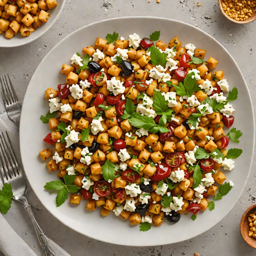 Oven-Roasted Mediterranean Chickpea and Feta Bowl