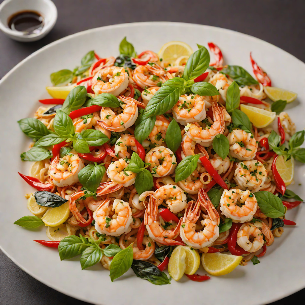 Spicy Thai Seafood Stir-Fry with Fresh Basil