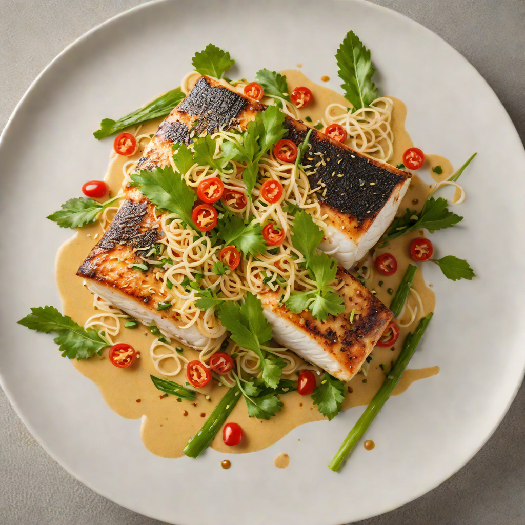 Pan-Seared Thai Sea Bass with Lemongrass Coconut Sauce