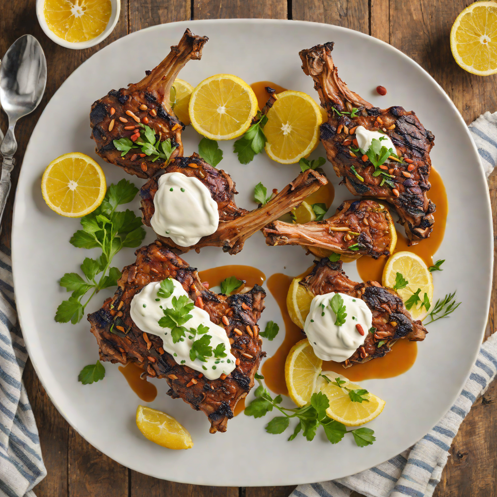 Baked Moroccan-Spiced Lamb Chops with Preserved Lemon Yogurt