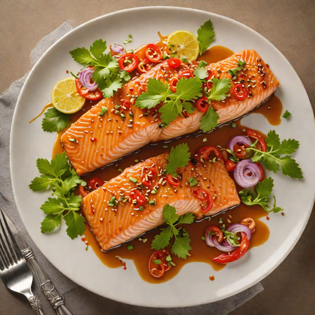 Pan-Seared Salmon with Thai Sweet Chili Glaze