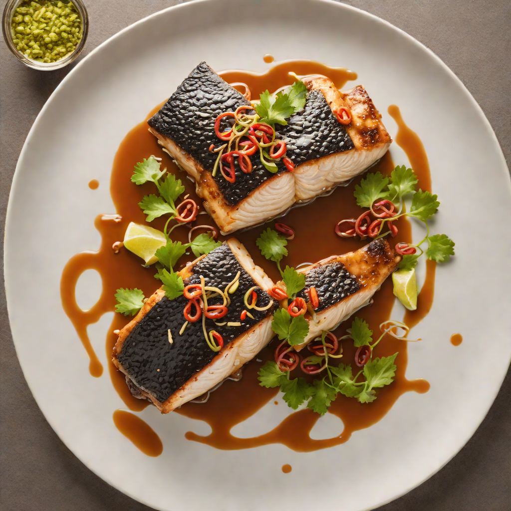 Pan-Seared Sea Bass with Thai Tamarind Glaze
