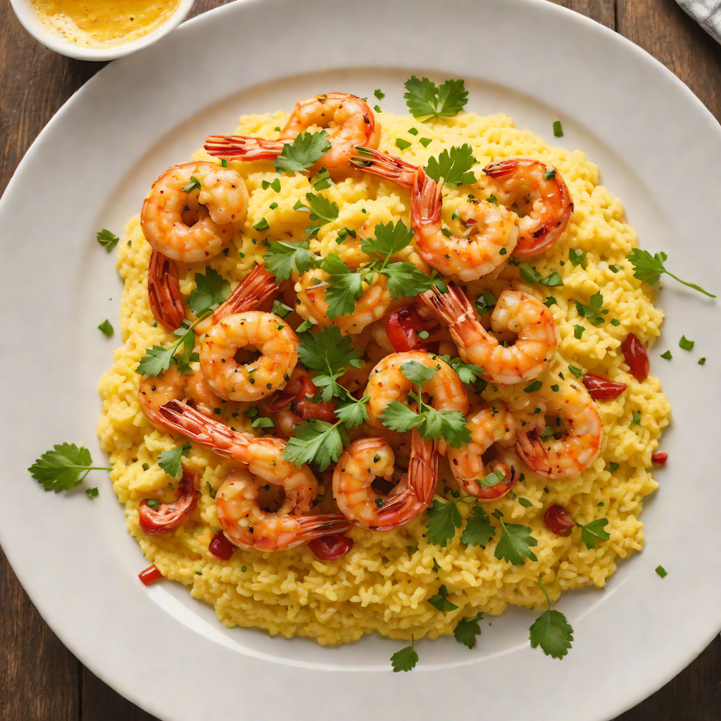 Jazz-Inspired Spicy Cajun Shrimp with Creamy Polenta