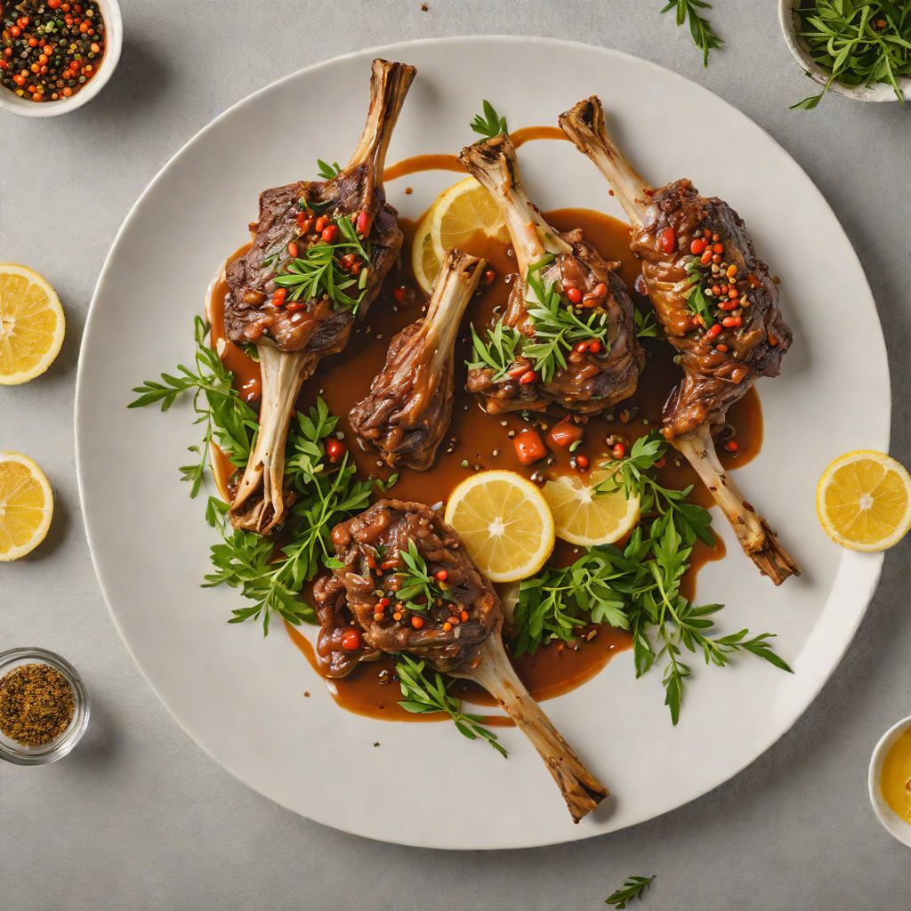 Slow-Cooked Lamb Shanks with Lemon Myrtle and Native Pepper