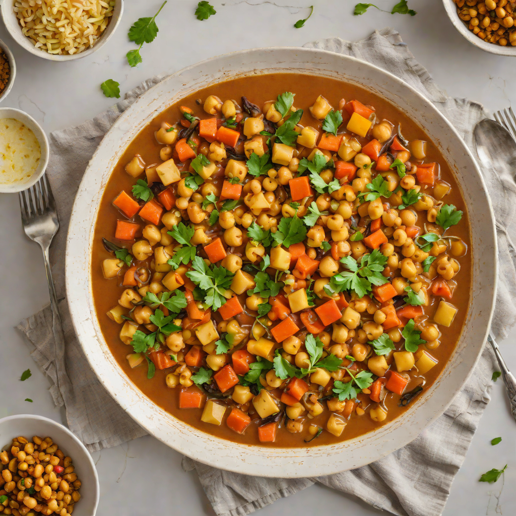 One Pot Moroccan-Spiced Chickpea and Vegetable Stew