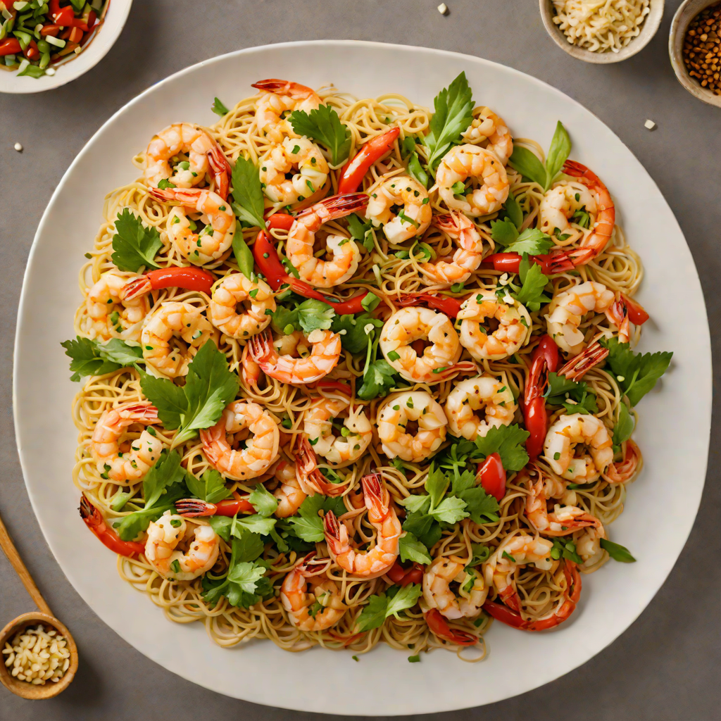Sautéed Garlic and Ginger Shrimp Stir Fry
