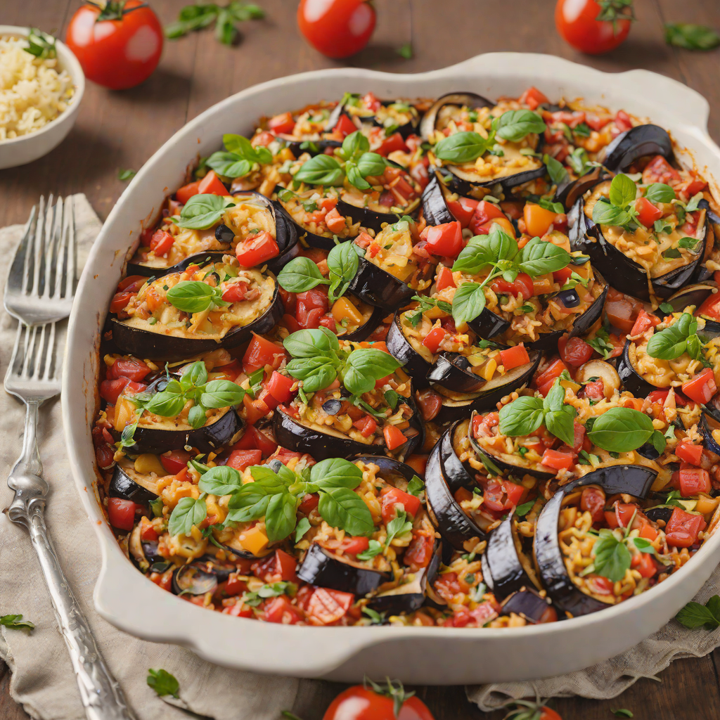 Ratatouille-Style Baked Eggplant and Tomato Casserole
