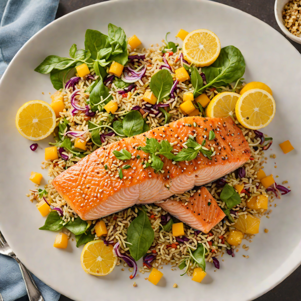 Pan-Seared Salmon with Citrus-Maple Glaze and Quinoa Salad