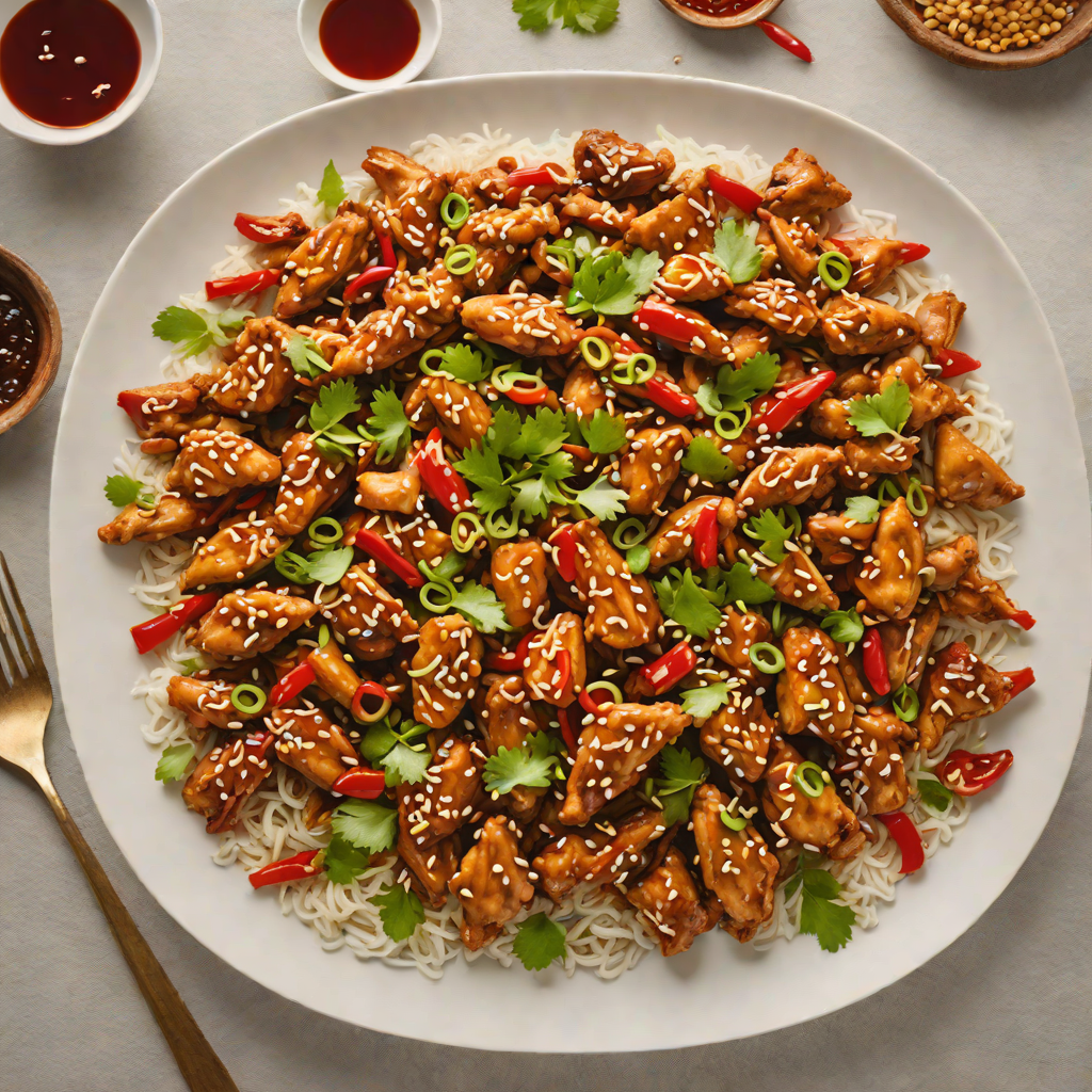 Spicy Szechuan Stir-Fried Chicken with Chili Garlic Sauce