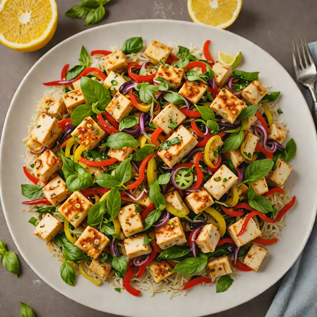 Lemon-Garlic Thai Basil Stir Fry with Tofu