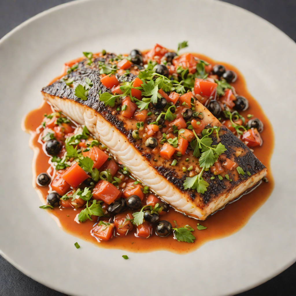Italian-Style Pan-Seared Sea Bass with Tomato-Caper Sauce