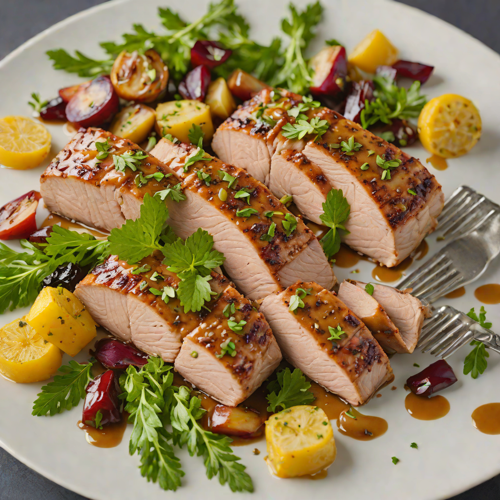 Sheet Pan Maple-Mustard Glazed Pork Tenderloin