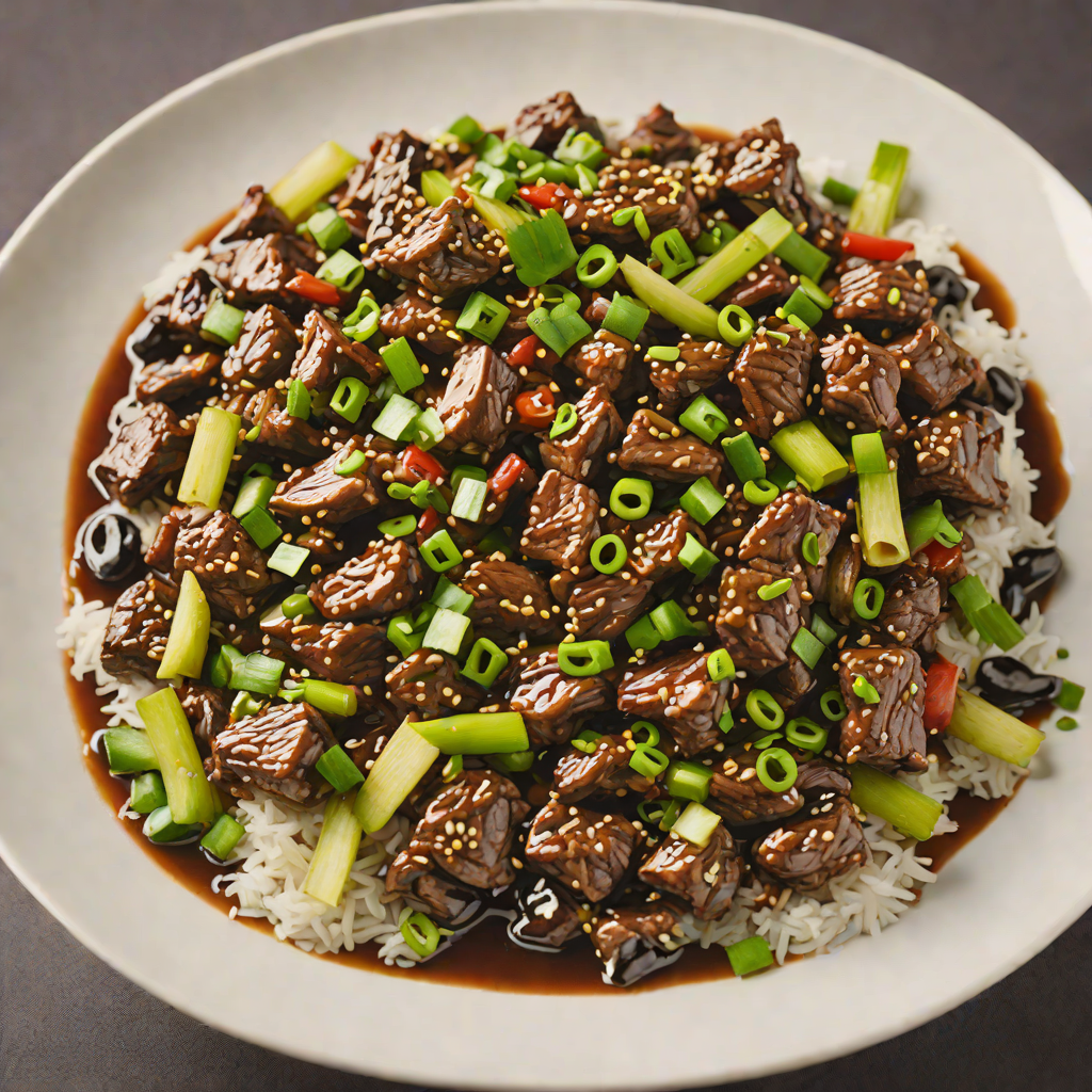 Stir-Fried Beef with Garlic and Scallion in Black Bean Sauce