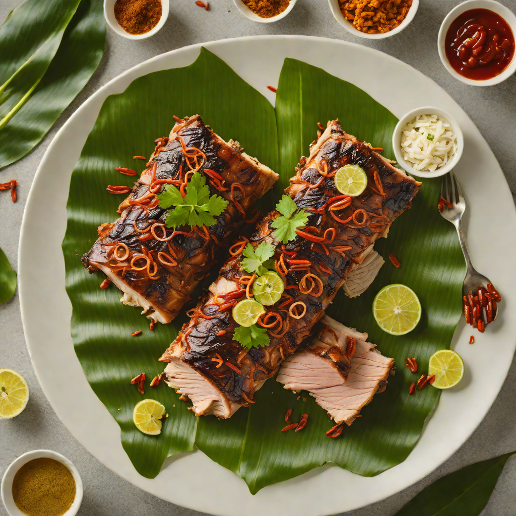 Banana Leaf Pib-Roasted Pork Shoulder with Achiote Marinade