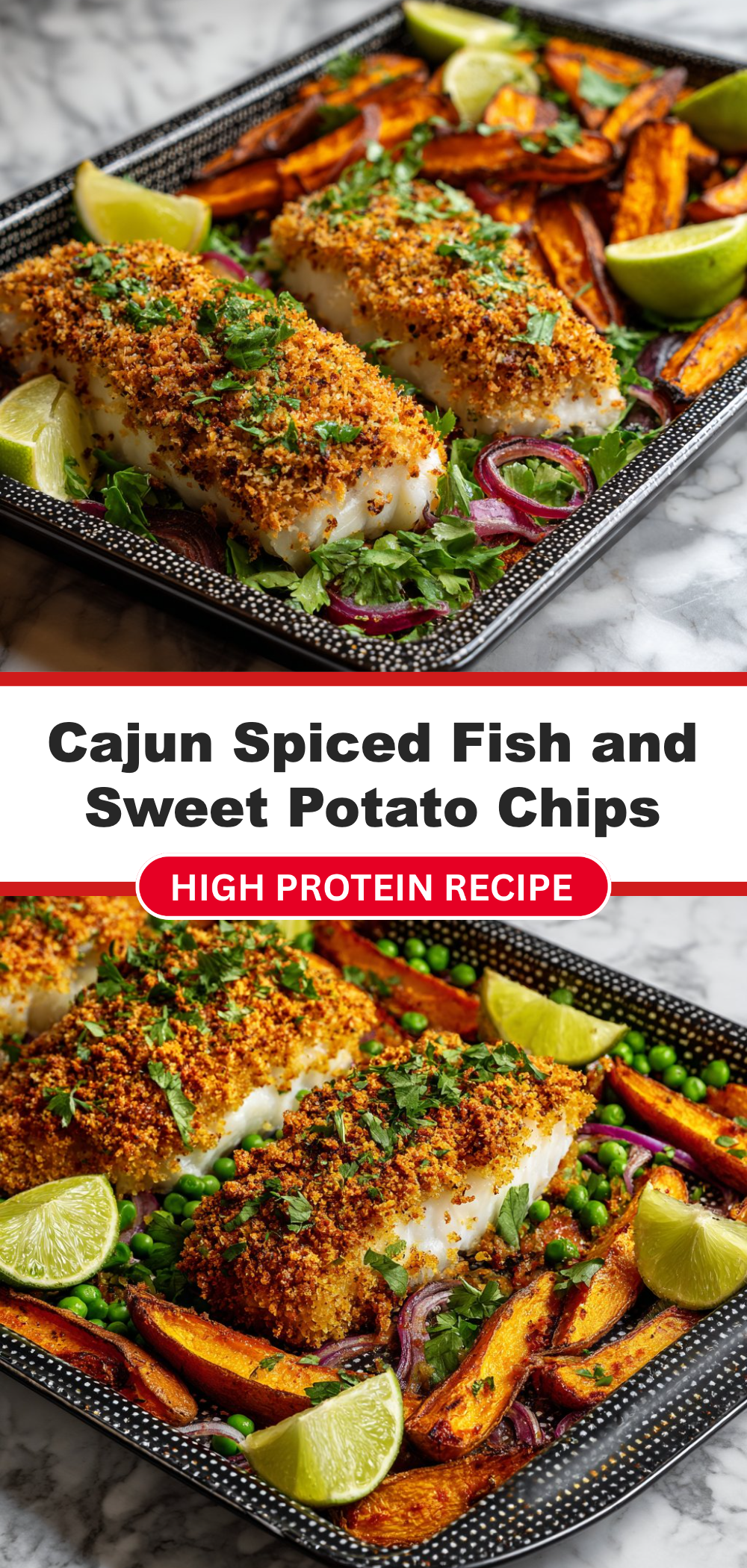 Sheet Pan Cajun-Spiced Snapper with Roasted Sweet Potatoes
