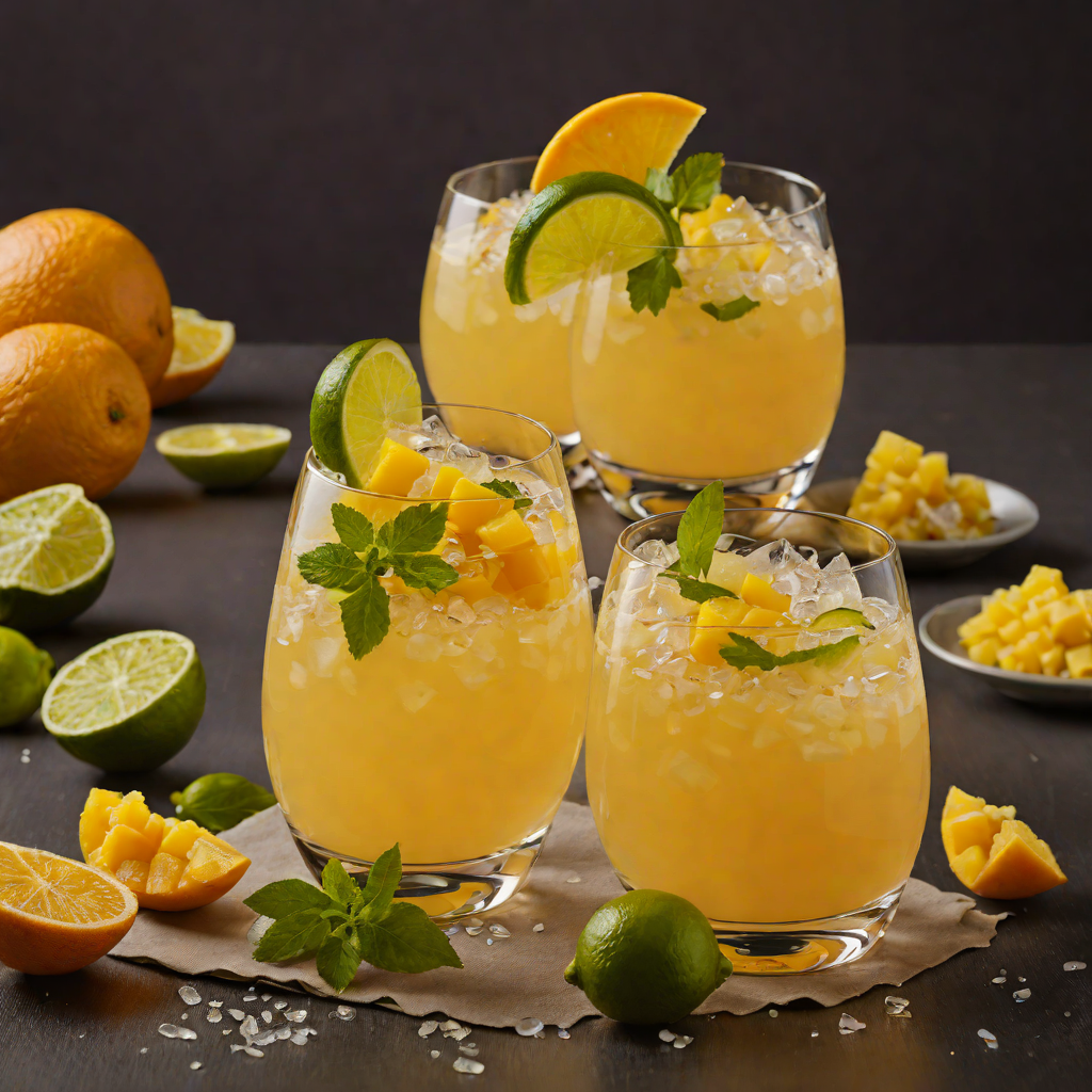 Virgin Tropical Citrus Punch with Mango and Lime