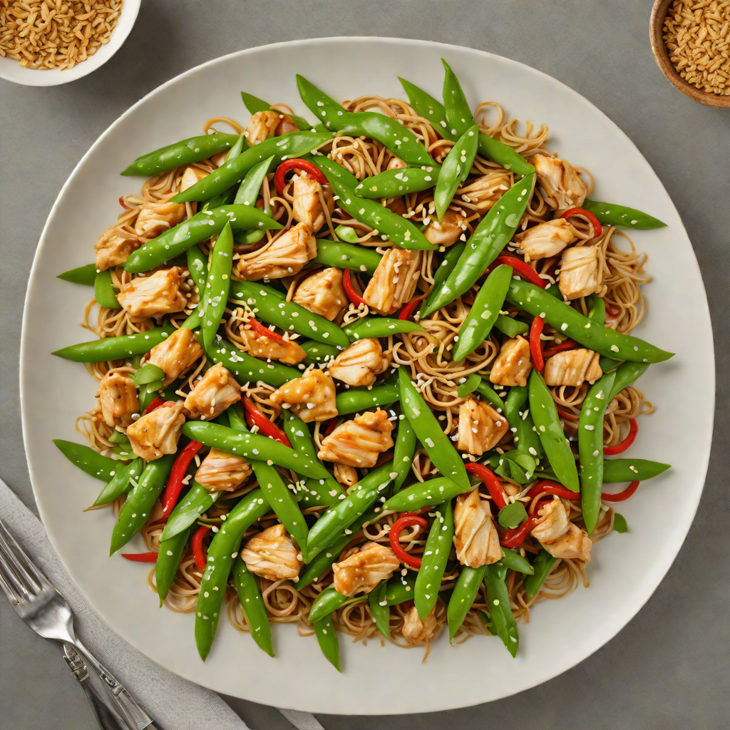 Smooth Weather Chicken Stir Fry with Ginger and Snow Peas