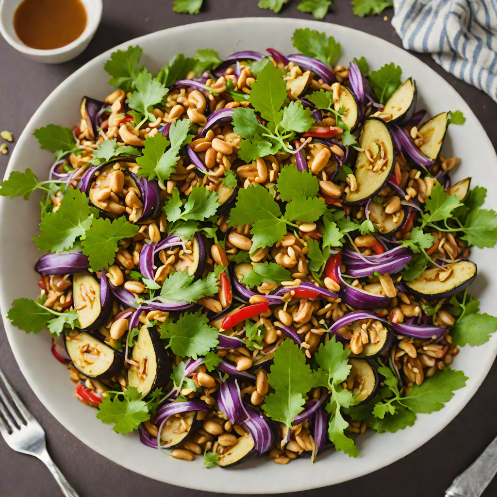 Burmese Eggplant Salad with Tamarind and Peanuts