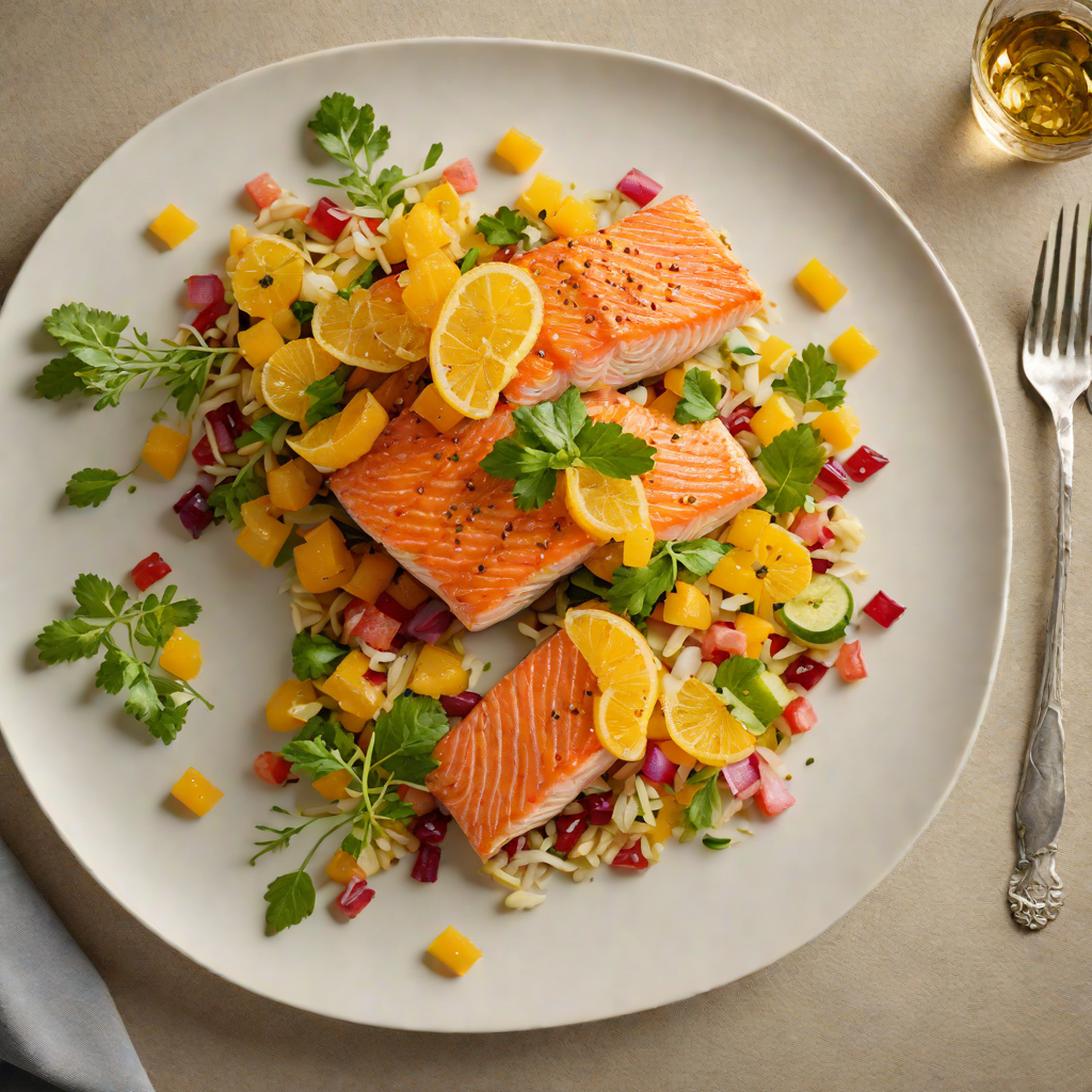Pan-Seared Salmon with Citrus and Snapper Relish